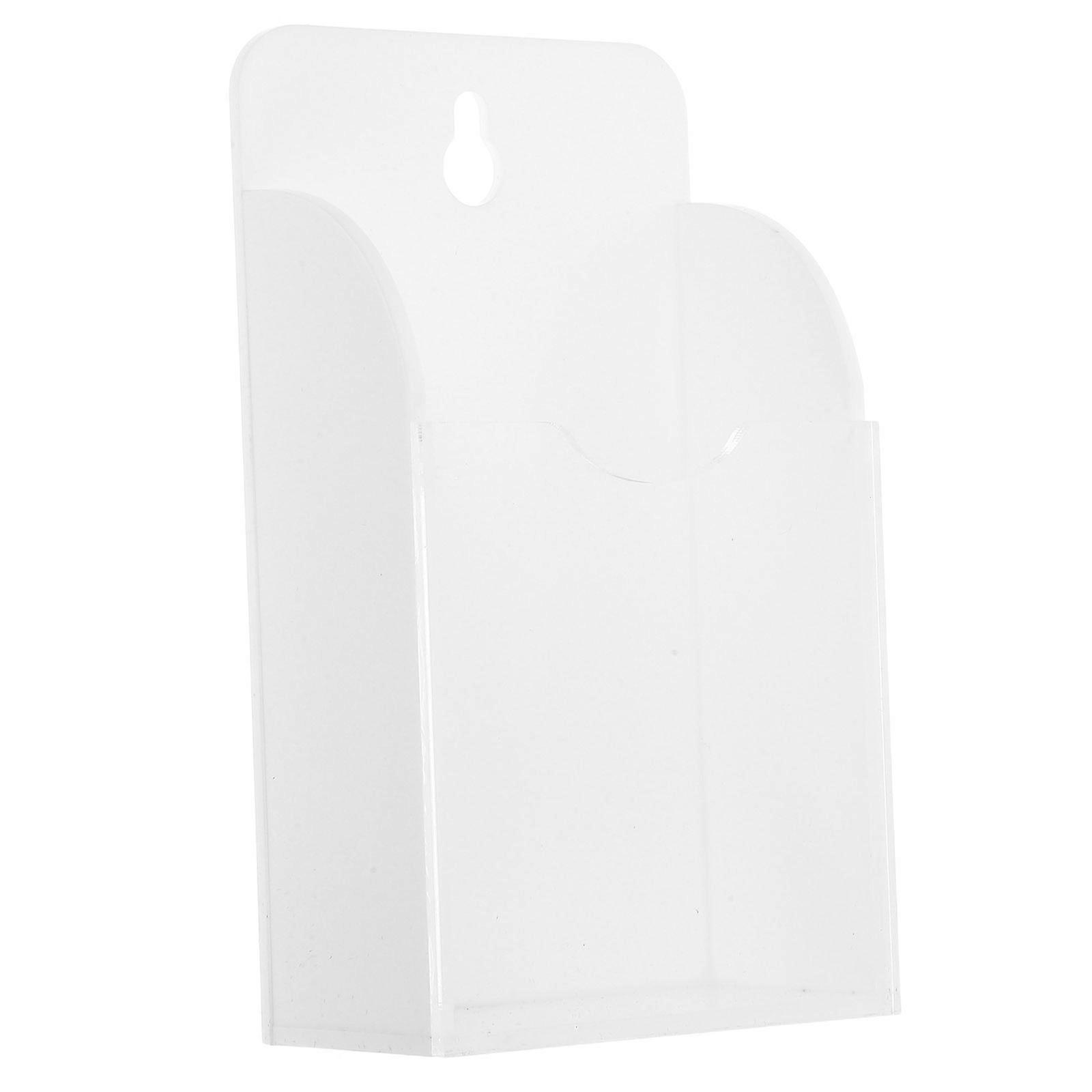 Wall Mount Acrylic Remote Control Holder Organizer for White Storage