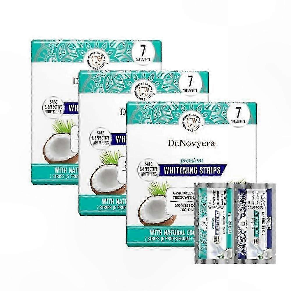 7-Day Whitening Strips, Non-Slip Dry Technology for Teeth, 1 to 3 Boxes per Pack
