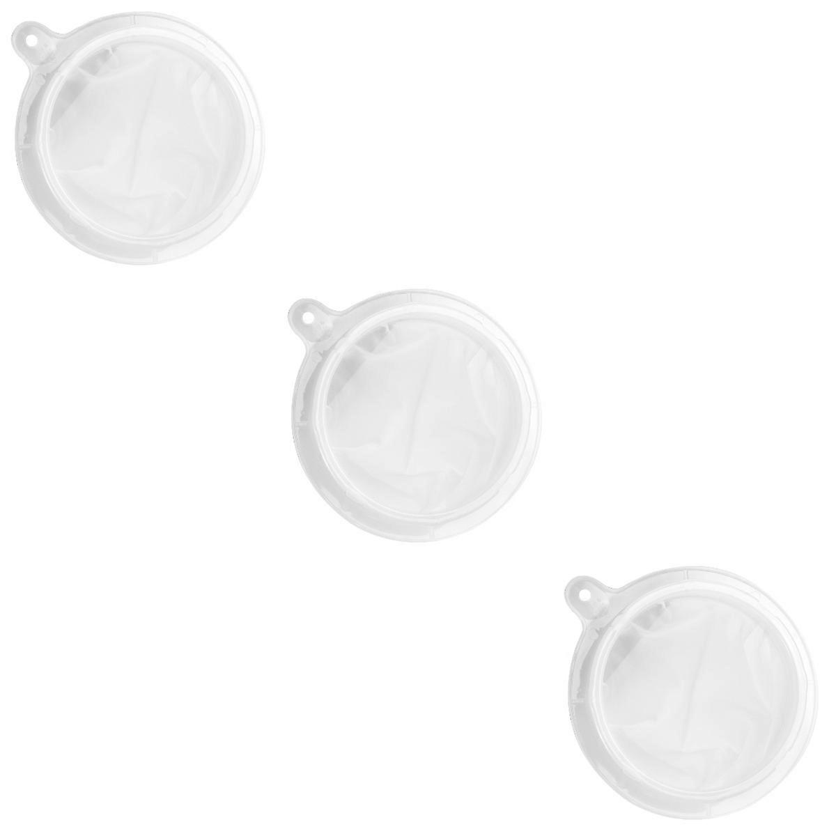 White 3 Pack Strainer Filter Colander Funnel Net Skimmer Sieve