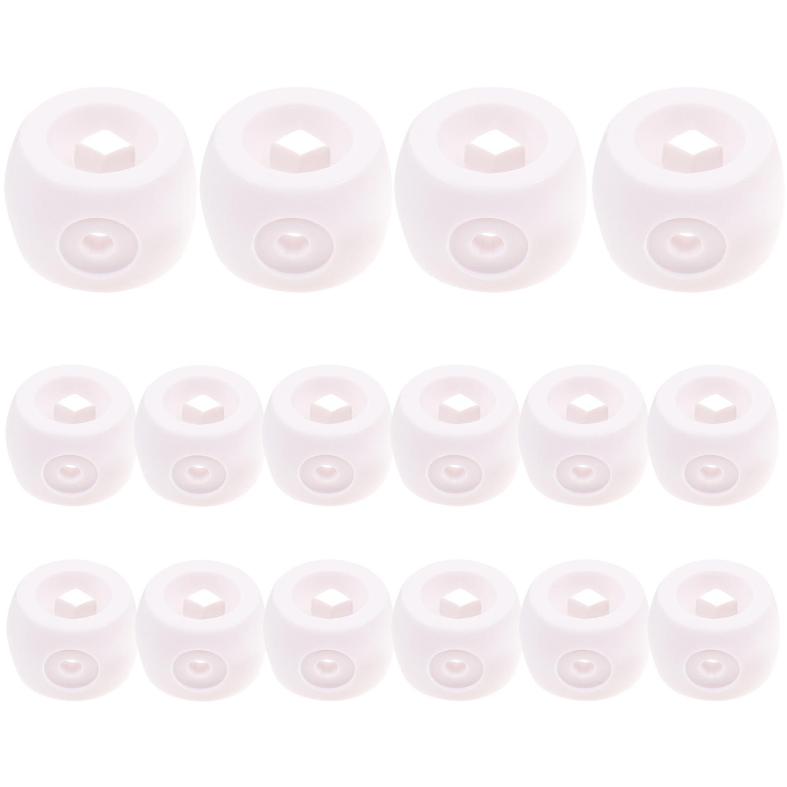 Replacement Foosball End Caps for Table Rods 80Pcs White Covers
