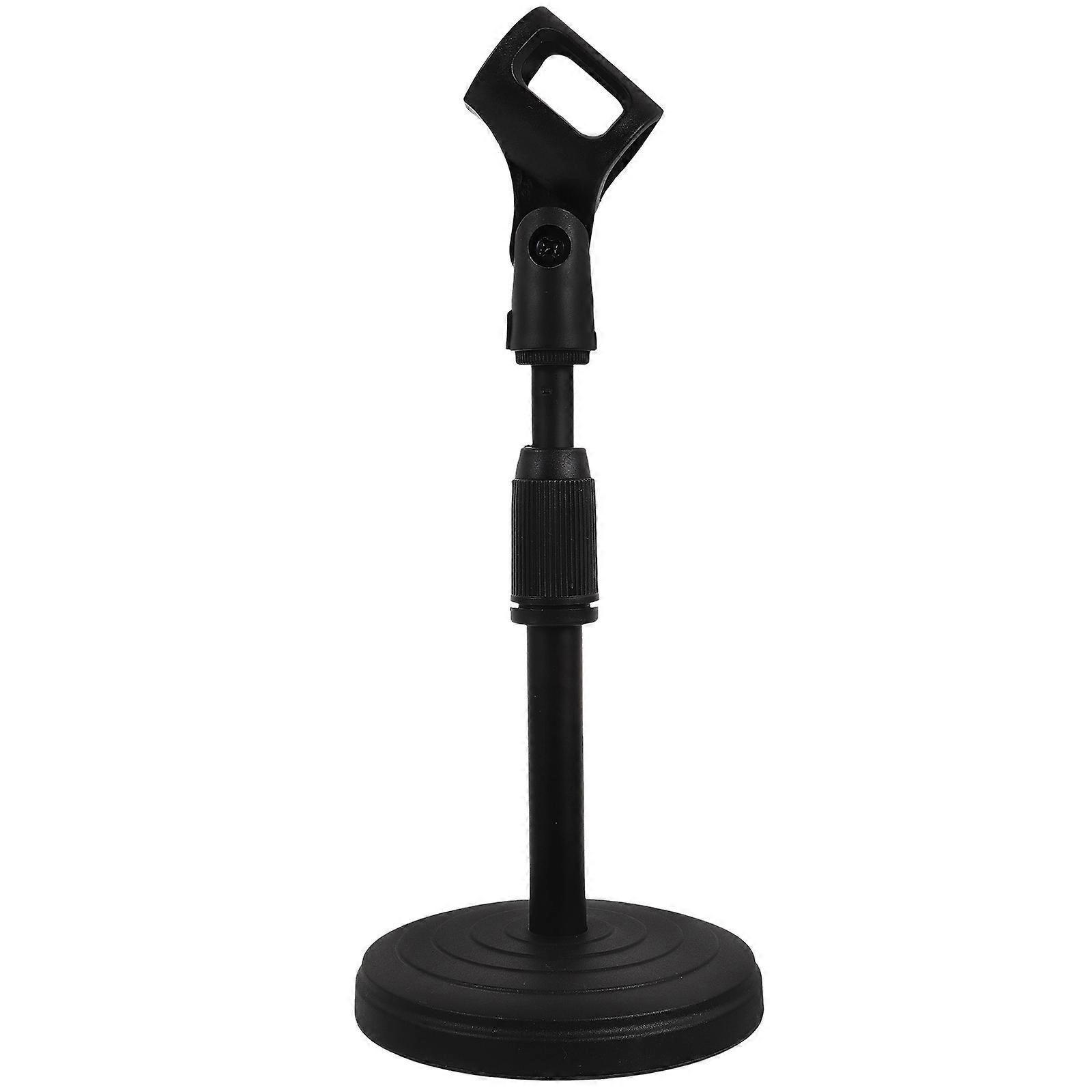 Soporte para micrófono de escritorio, ajustable, con clip, 1 pieza, plástico negro
