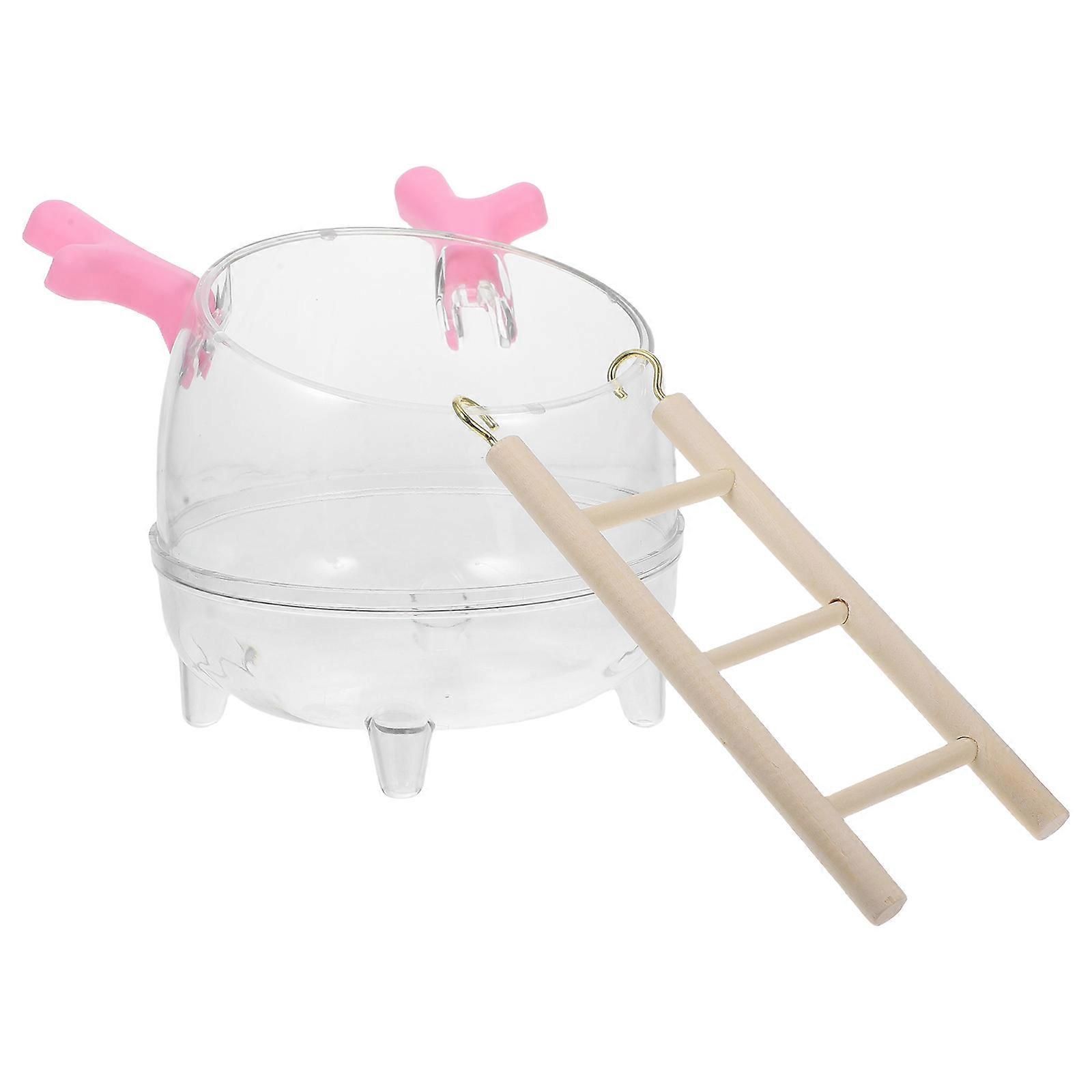 Hamster Bath Sand Bath Container Bathroom Toilet Transparent