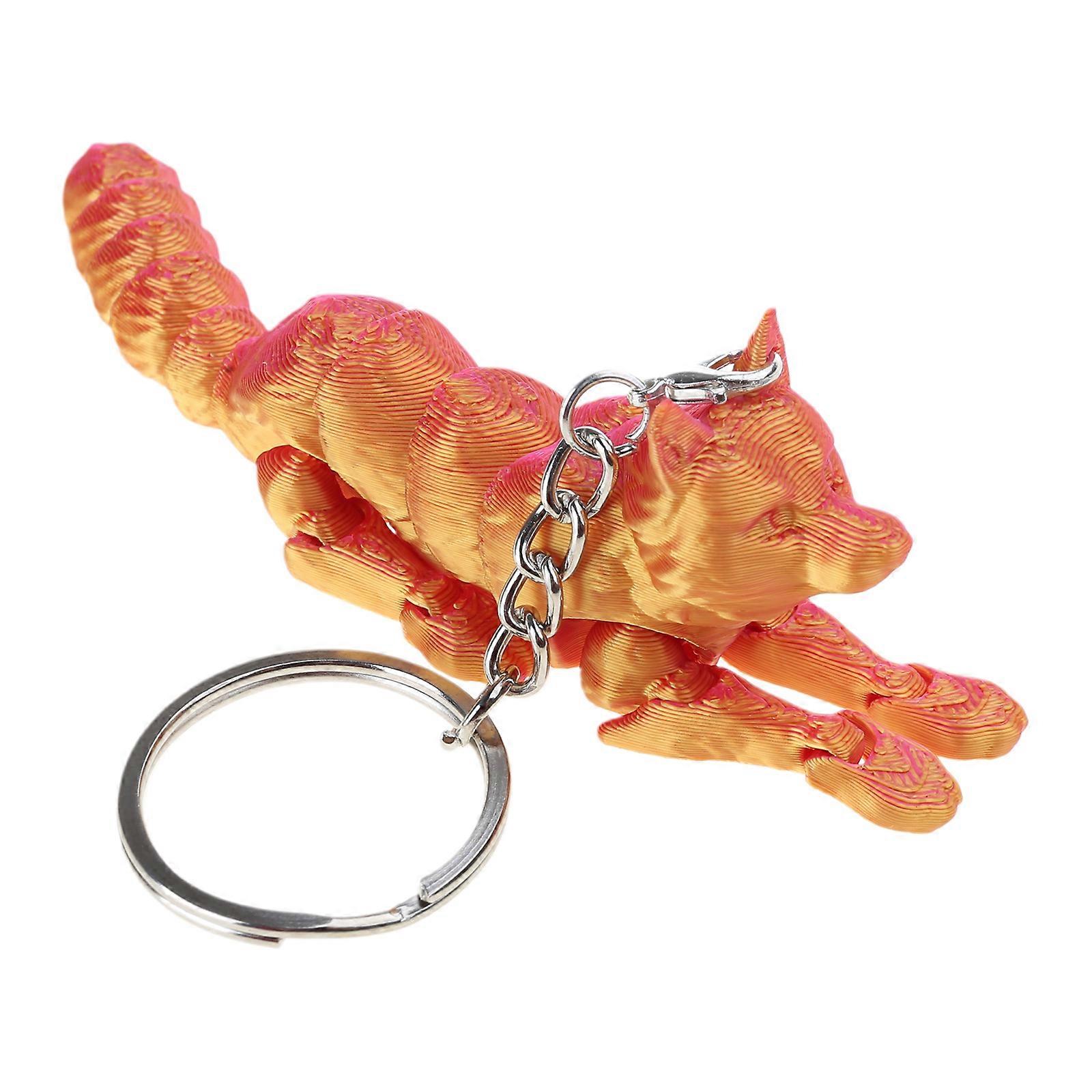 Fashionable Husky Shaped 3D Keychain Craft from Plastic Materials Portable and Sturdy Convenient for Unique Decoration  red gold