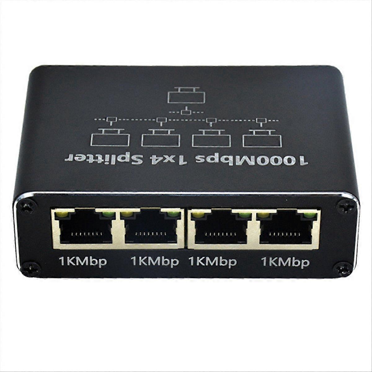 1-till-4 RJ45 nätverksport Ethernet-splitter lämplig för bärbara datorer