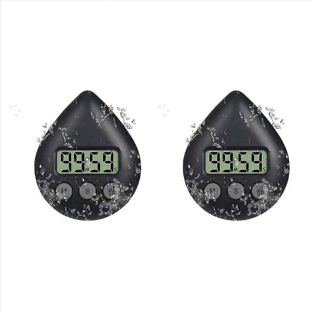 Silent Non-Ticking Battery Operated Shower Timer,Digital Timer,Black