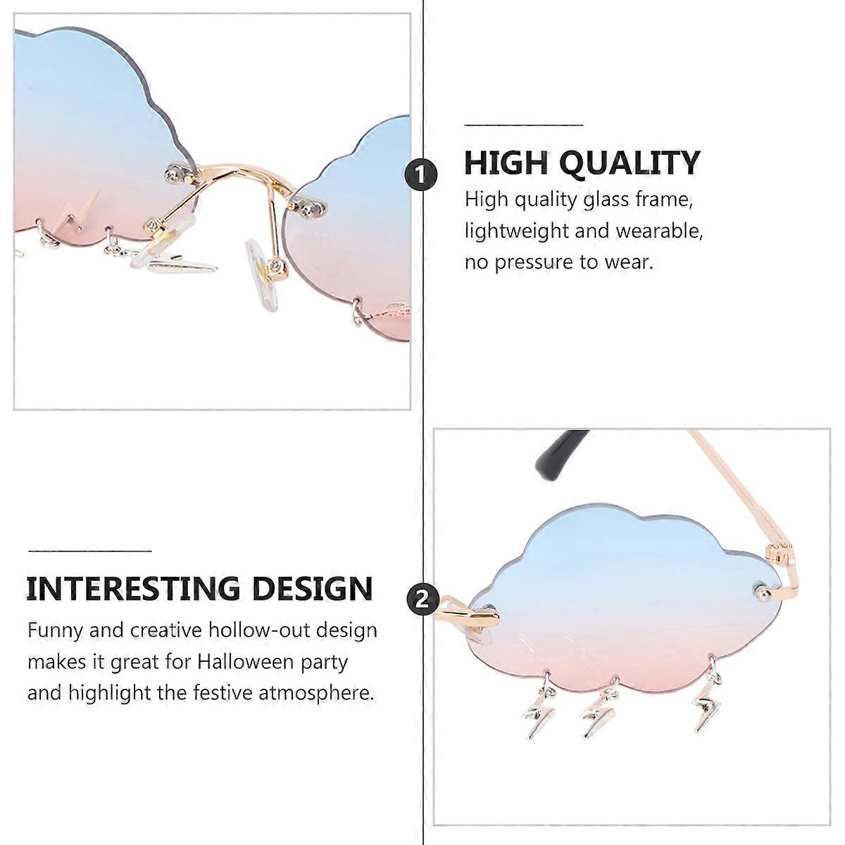 1 Çift Parti Bulut Gözlükleri Creative Cloud Güneş Gözlüğü Kadınlar İçin Şık Gözlükler