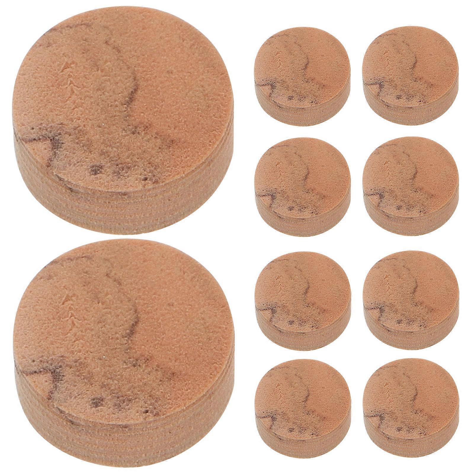 Khaki Saxophone Key Cork Pads for Replacement 10Pcs Set