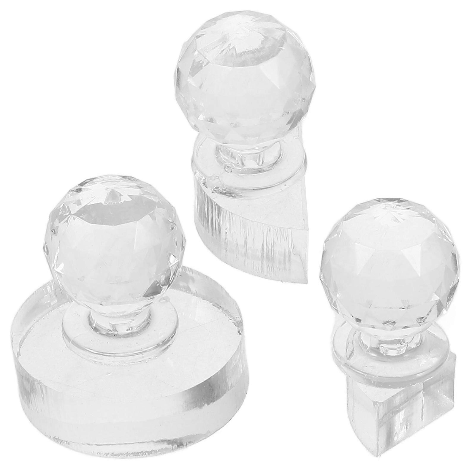 Eyeshadow Pressing Tool Acrylic Cosmetic Stamper for Makeup Use 3Pcs