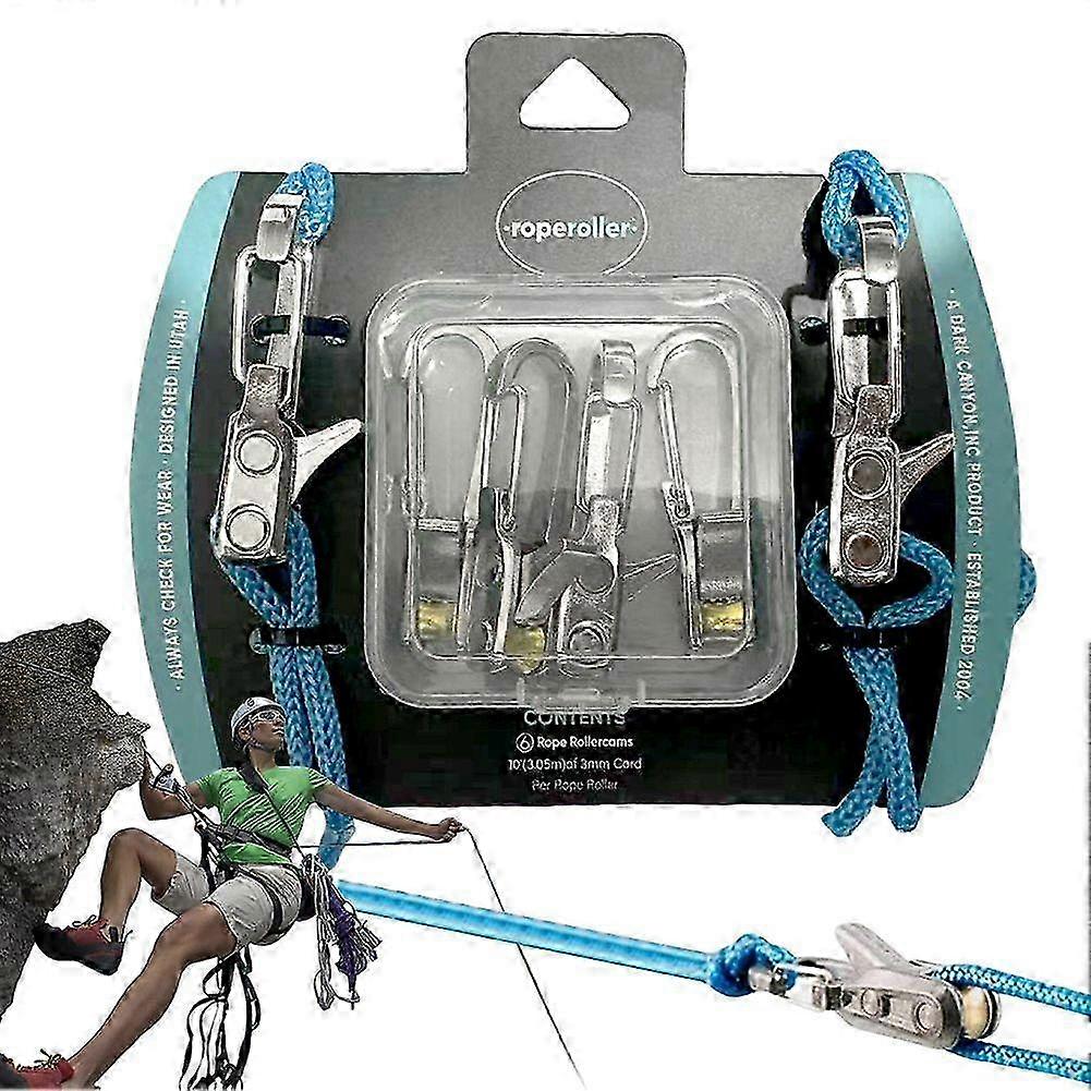 25-26 Cord and Rope Cinch Tool with Roller-Cam Tech, Secure Tie Down Tool, 6-Pack Includes Accessory & Carry Case