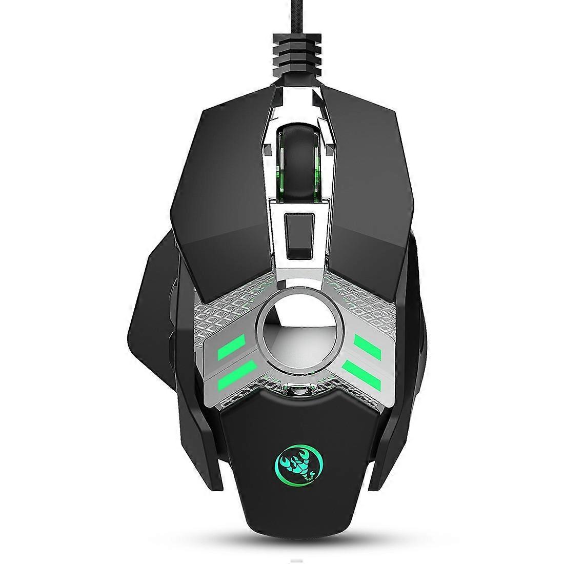 HXSJ J200 7 Keys Programmable Wired E-sports Mechanical Mouse with Light