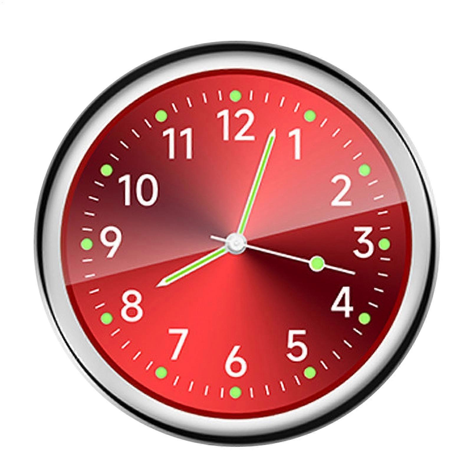 Car Dashboard Clock with Luminous Hands and Scales, Quartz Analog Stick On for Vehicle, Boat, Bike