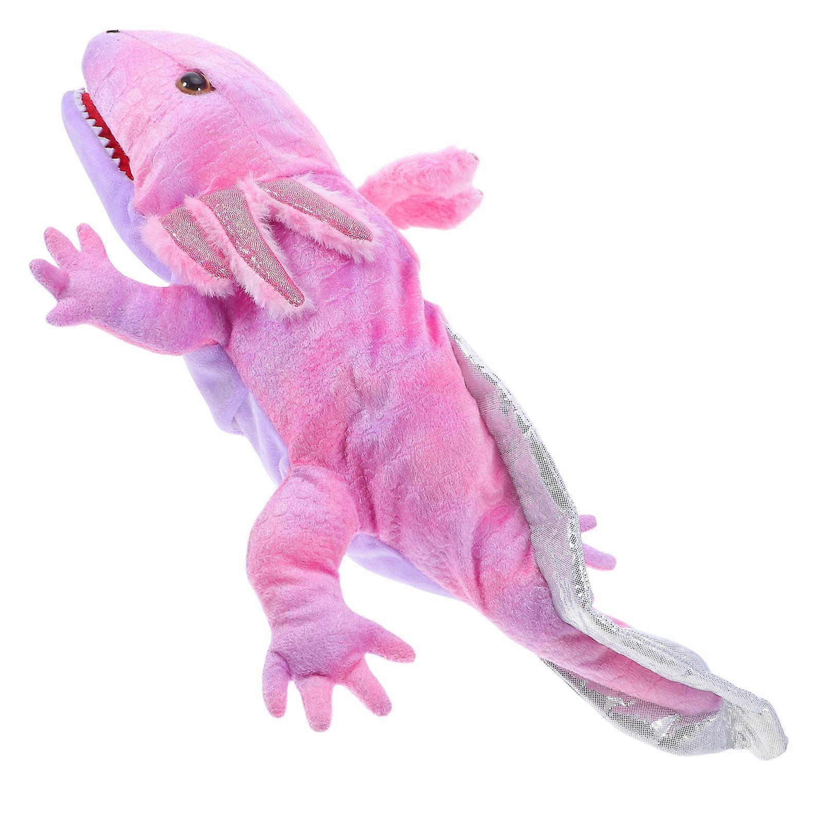 Plush Hand Puppets Axolotl Puppet for Imaginative Play Motor Skills Development Toddler Kids 4-8 Year Old Soft Stuffed 1Pack