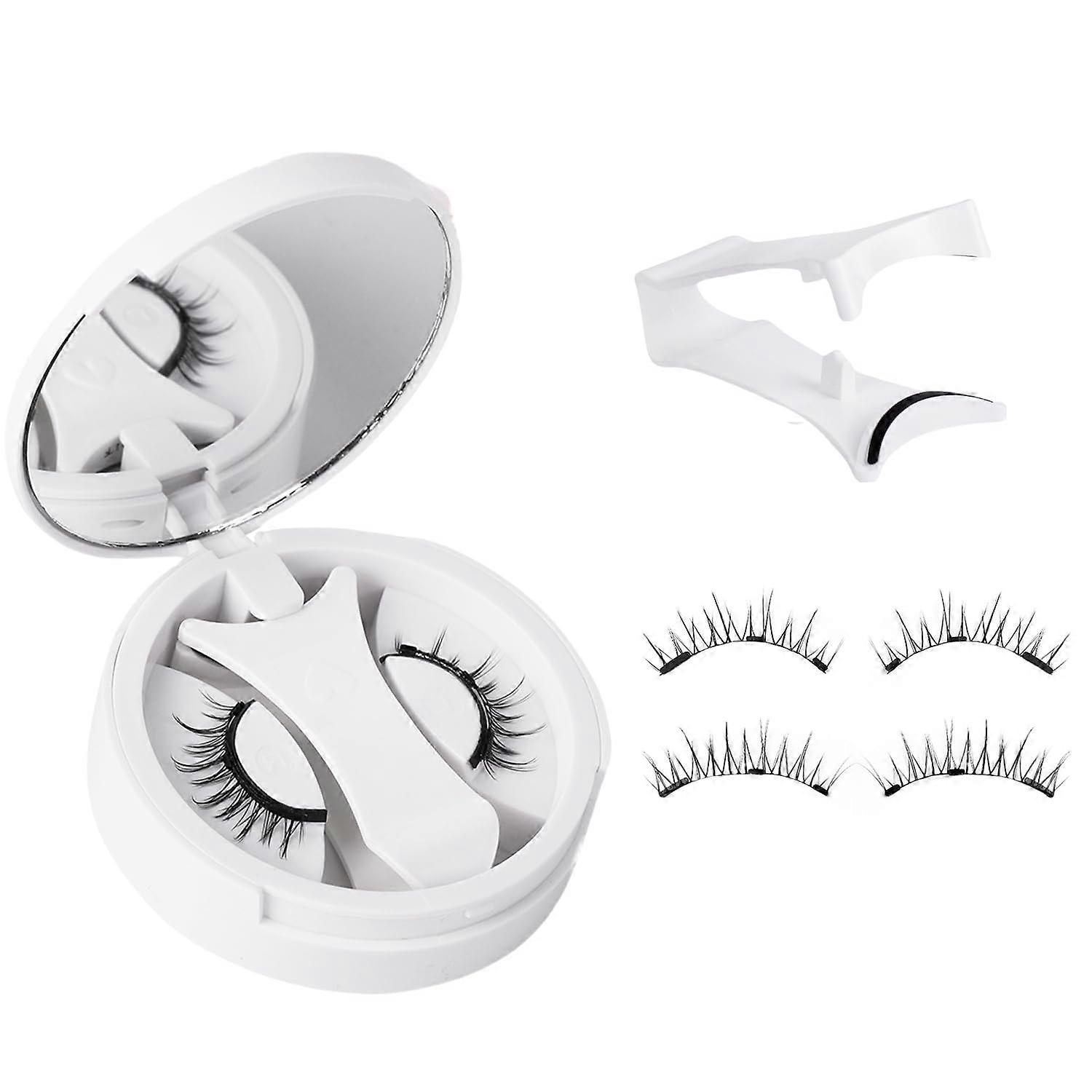 Magnetic Eyelashes Kit 2025 Reusable Natural Look Lashes with Applicator and Mirror Glue