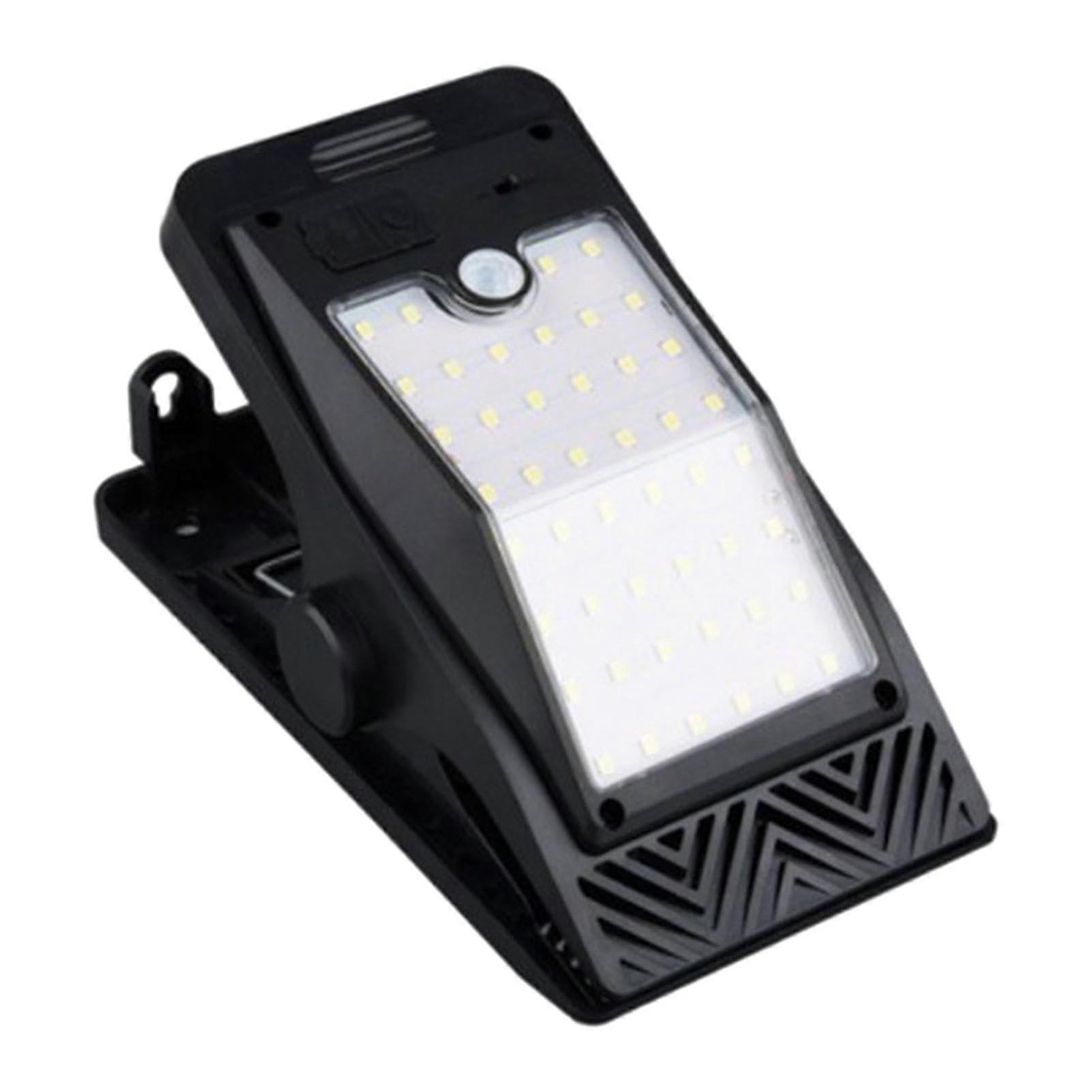 Solar Motion Sensor Light with Adjustable Clip Mount, Weatherproof Outdoor Solar LED Security Light
