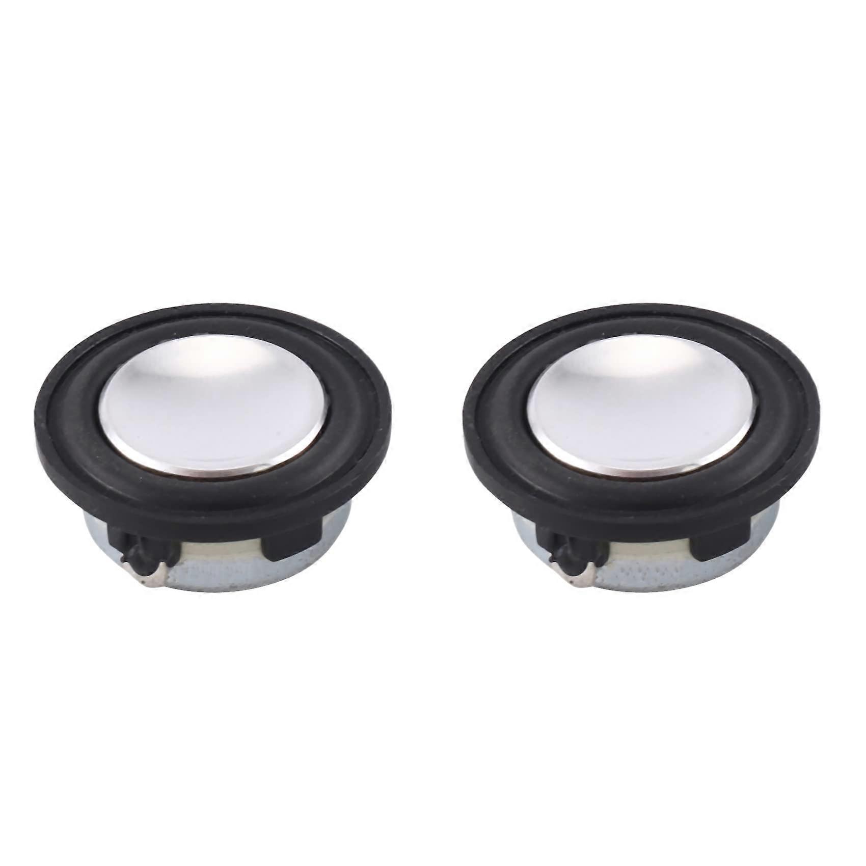 2PCS 1 Inch 4 Ohm Mini Full Range Speaker with Clear Sound, Dual Magnet, Flush Mount, Black