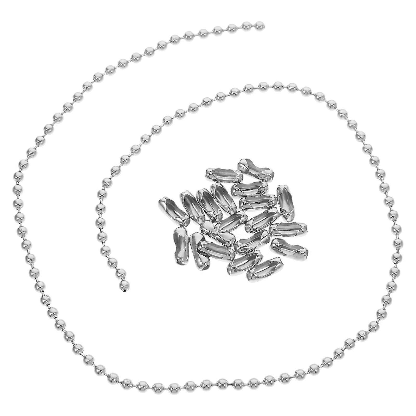 Silver Ceiling Pull Chain with Connector for Fan and Light Set