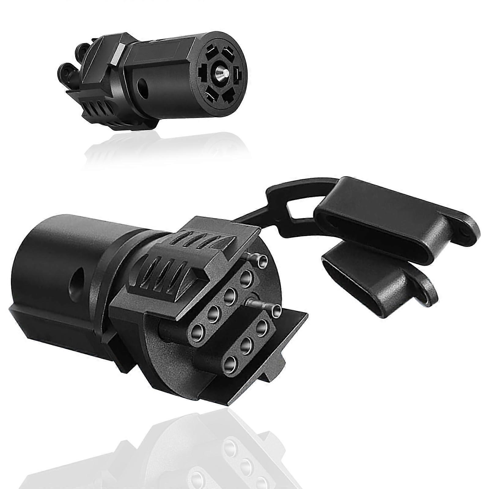 Trailer Hitch Plug Adapter, 7 Pin to 4 Pin and 5 Pin Waterproof Trailer Connector for RV and Car