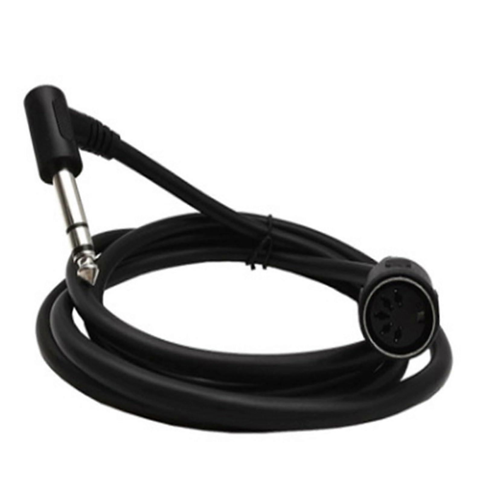 6.35mm Right Angle Stereo to 5 Pin MIDI Cable 1.5m Reliable Audio Connection for Keyboard Piano