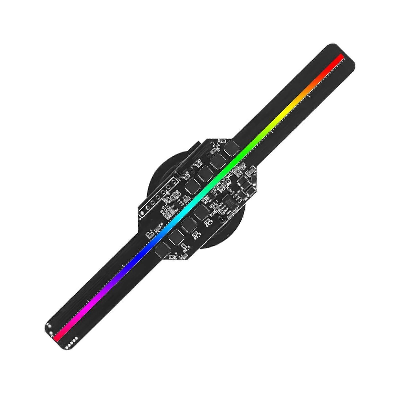 3D Hologram Fan Desktop Mini 14cm 128LED 10W Holographic Projector With Protective Cover Advertising Display