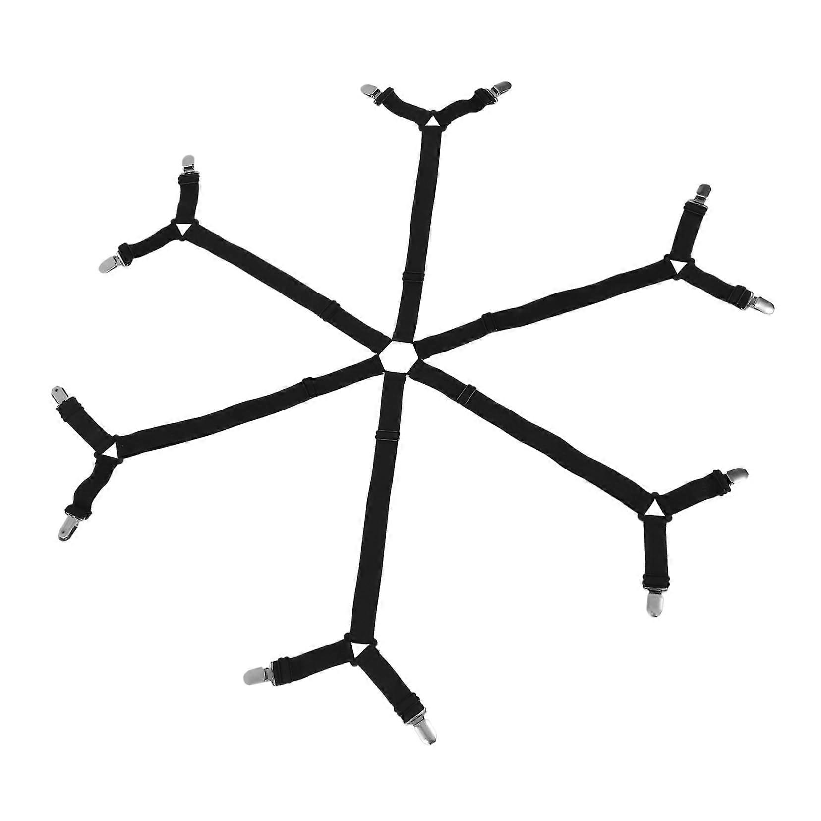 Bed Sheet Straps Elastic Holders for Double Bed, Adjustable Mattress Sheet Clips Wrinkle Secure