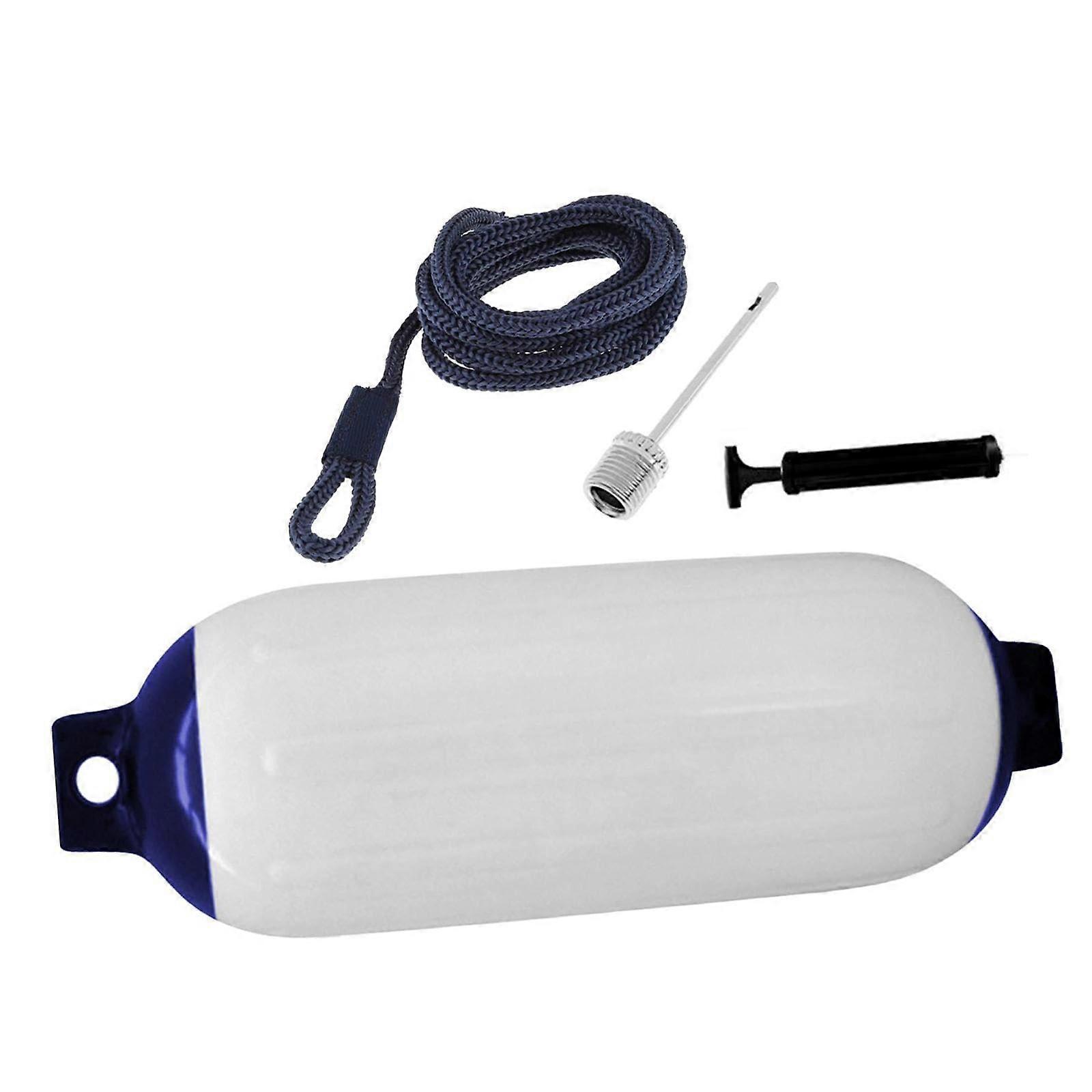 Inflatable Boat Fender with Rope Durable Marine Buoy Protector Easy Installation Blue