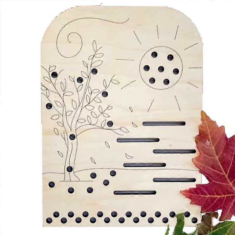 Wooden Flower Arrangement Board with Elegant Leaf Patterns, Durable A2 Plant Display Stand for DIY Home Decoration