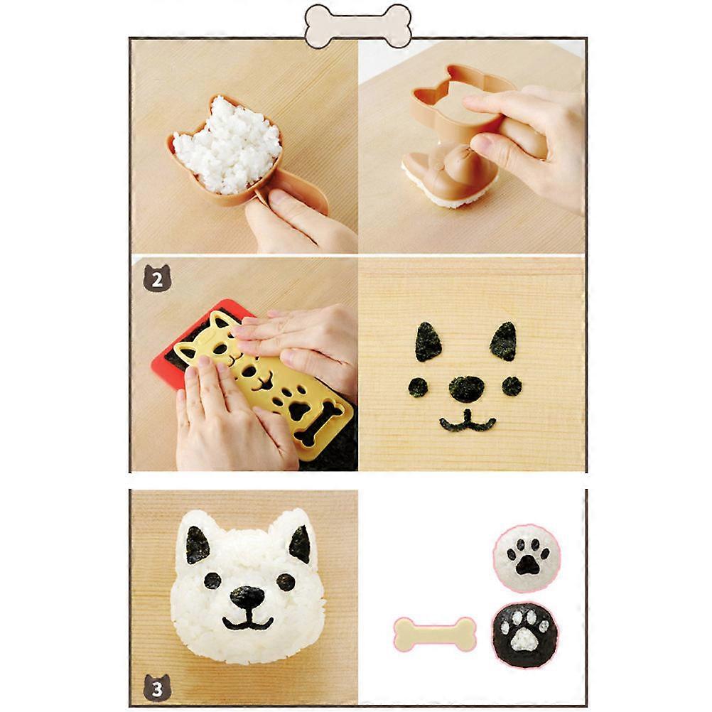 Cake Maker Puppy Shaped for Rice Ball Making 1Set Home Kitchen Tool Set