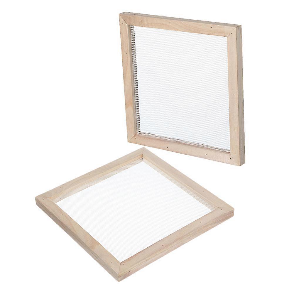 Wooden Paper Frame for DIY Use 2Pcs Screen Printing Frames for Papermaking