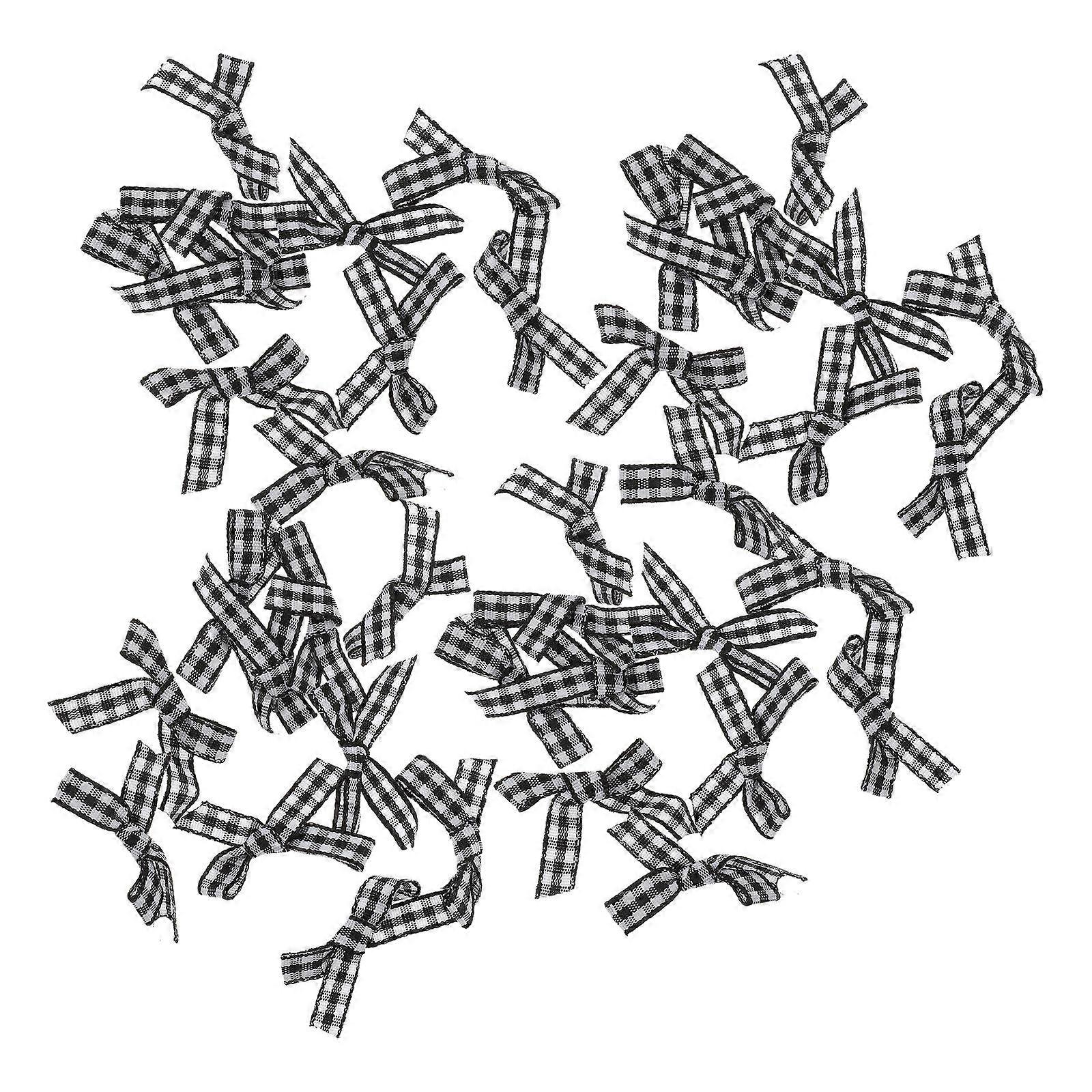 Black Polyester Bows for Craft Making Bows Decorative Accessories 100Pcs