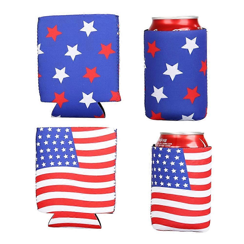 Can Cover for Protection Use Including 2Pcs American Flag Pattern Covers