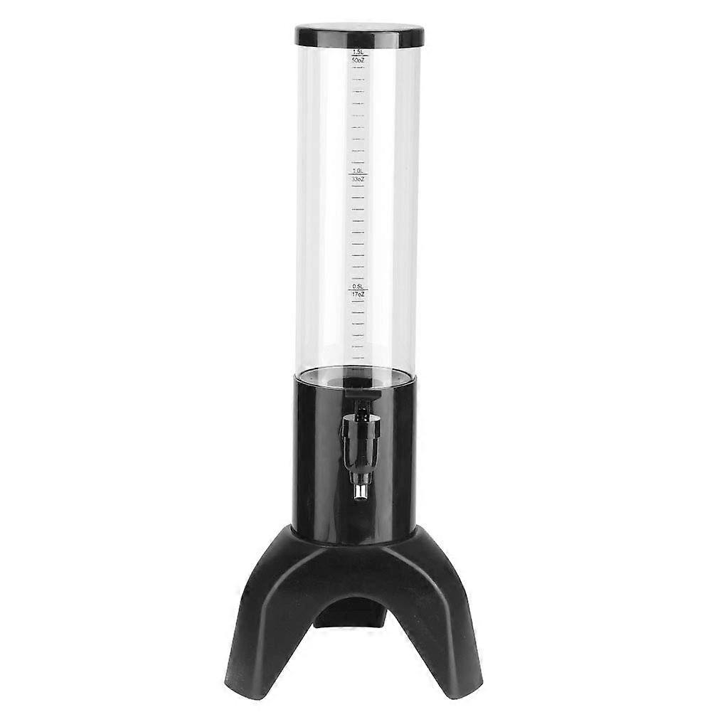Beer Dispenser 1.5L Transparent Beer Tower with Triangular Base for Home Bar Party
