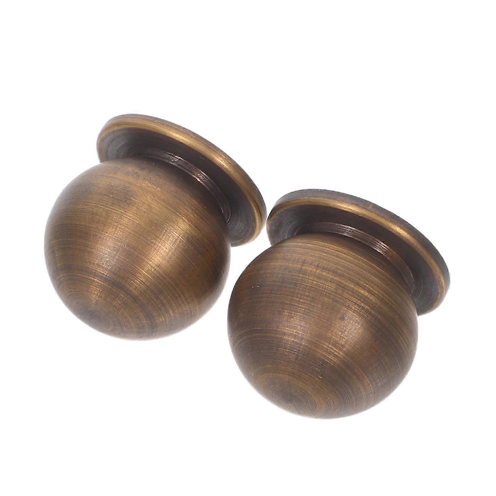 Yellow Brass Door Handle for Replacement 2Pcs Furniture Pull Handle Ball Shape