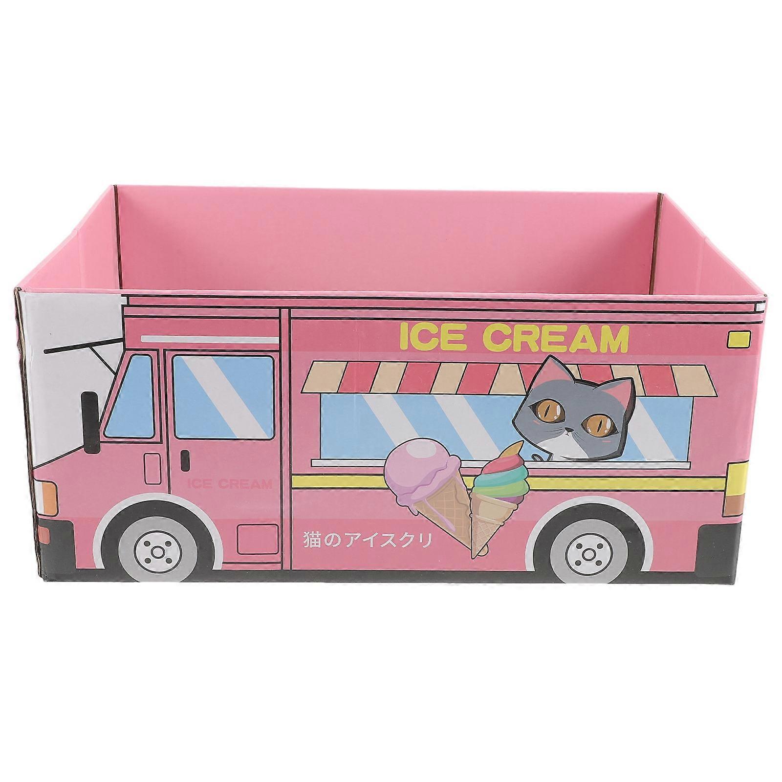 Pink Cardboard Cat Scratcher for Cat Sleeping 3Pcs Durable Bed