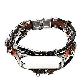 Vintage Metal Smart Band Strap Compatible with Xiaomi 6 Silver Color One Piece