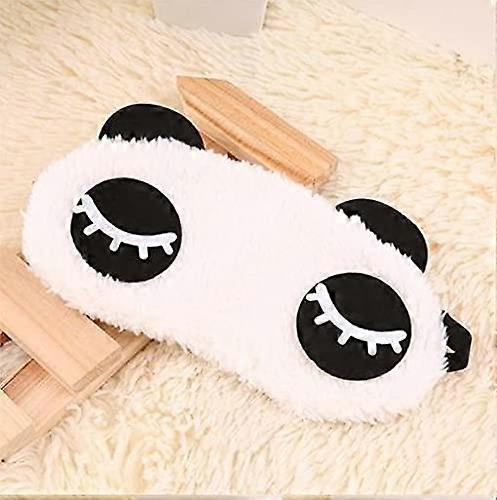 Plush Panda Sleep Mask 5 Pack with Cute Long Eyelashes, Soft Comfortable Fabric, Light Blocking Design