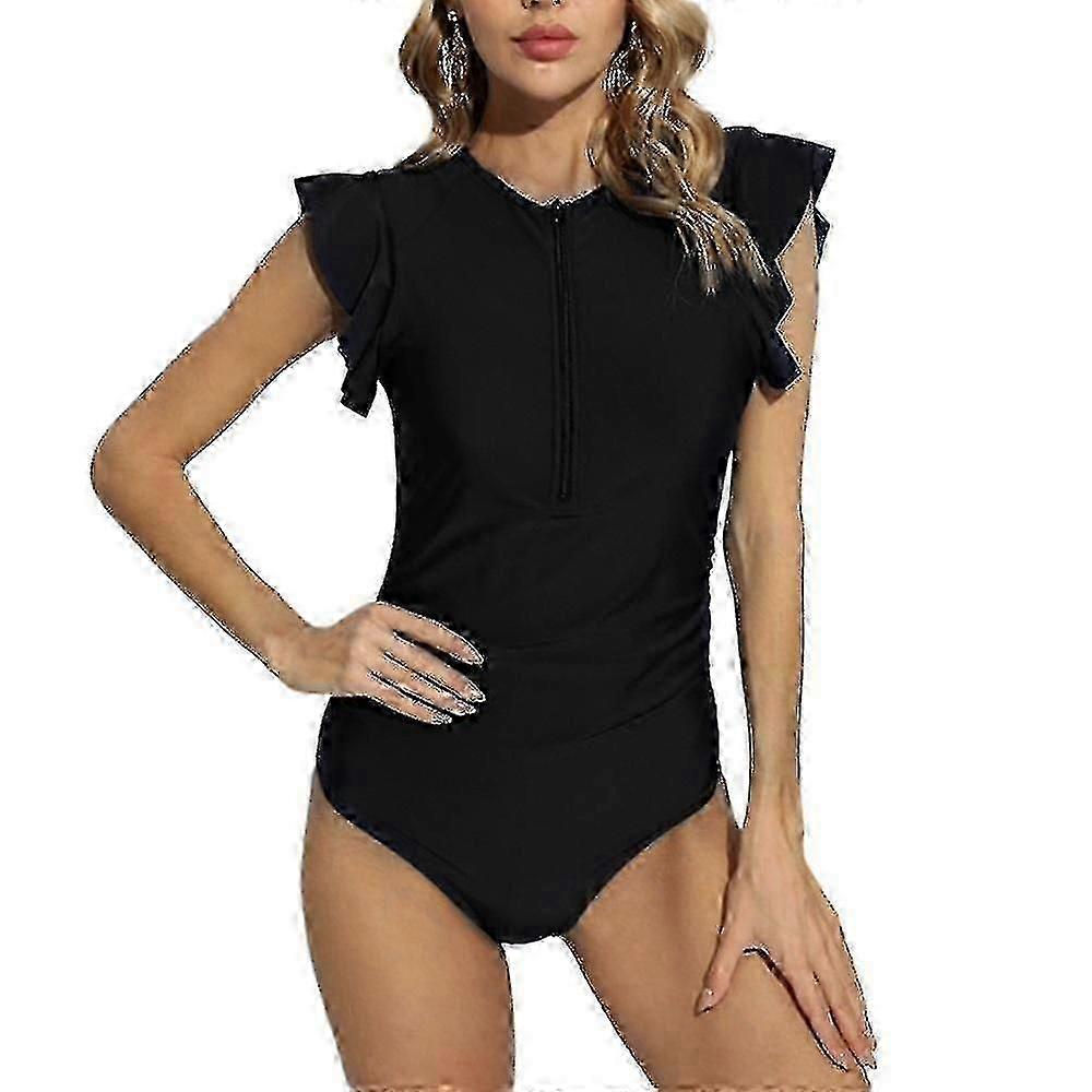 Costume intero da donna con volant e cerniera