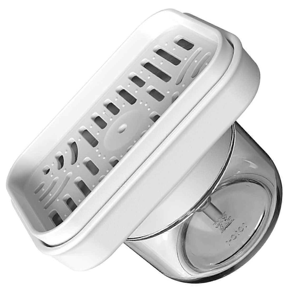 Dish Soap Dispenser with Sponge Holder, Refillable Liquid Soap Pump for Kitchen and Bathroom Use