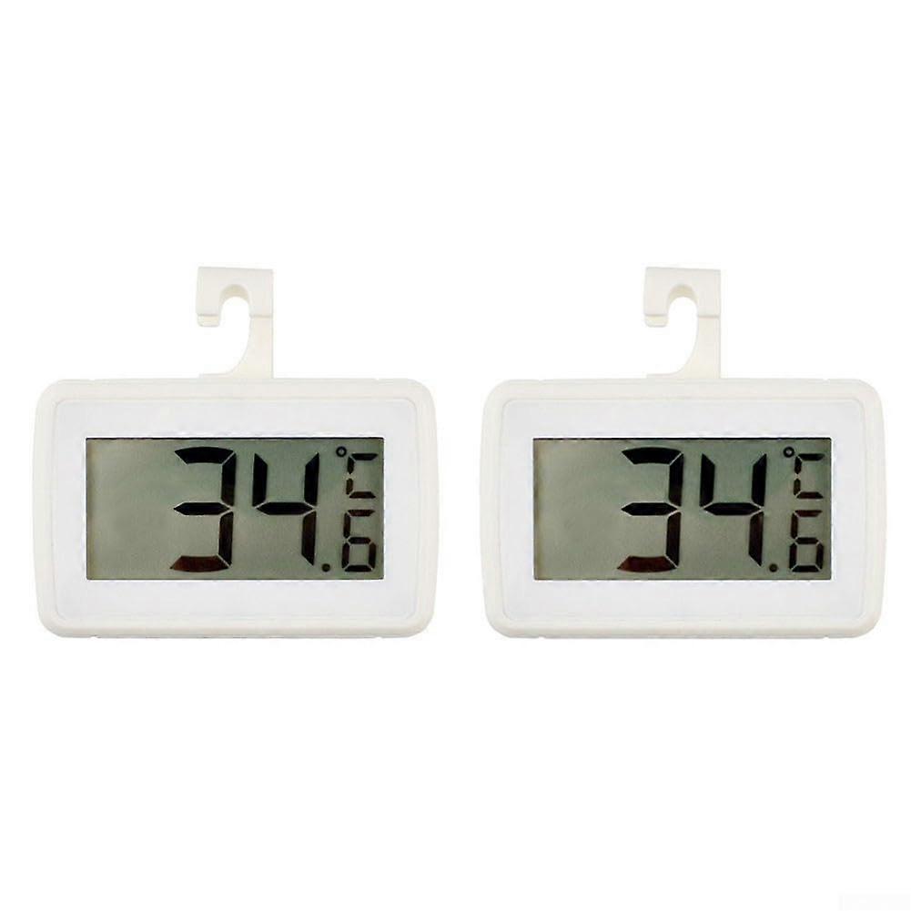 2 Pack Digital Refrigerator Thermometer Waterproof with Large Display and Easy Celsius Fahrenheit Switch