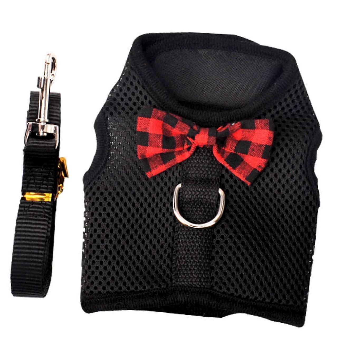 Dog Harness with Leash Adjustable Breathable Mesh Vest for Small Dogs Lightweight No Pull Strap
