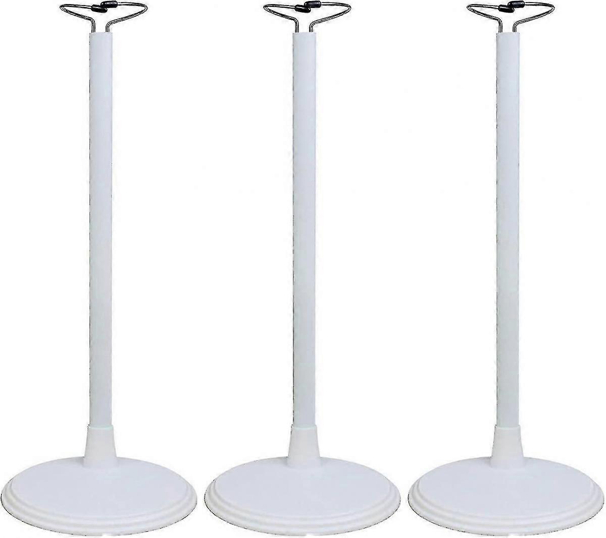 3-Pack White Adjustable Doll Stand for 14-18 Inch Dolls