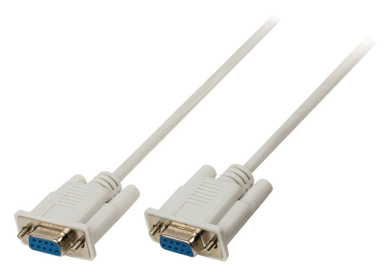 2m RS232 Serial DB9 Female to Female Cable, Speed Data Transfer, Durable Secure Connectors
