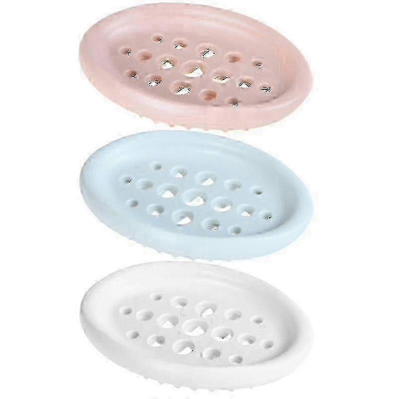 2025 3pcs Soap Dishes, Plastic Soap Case