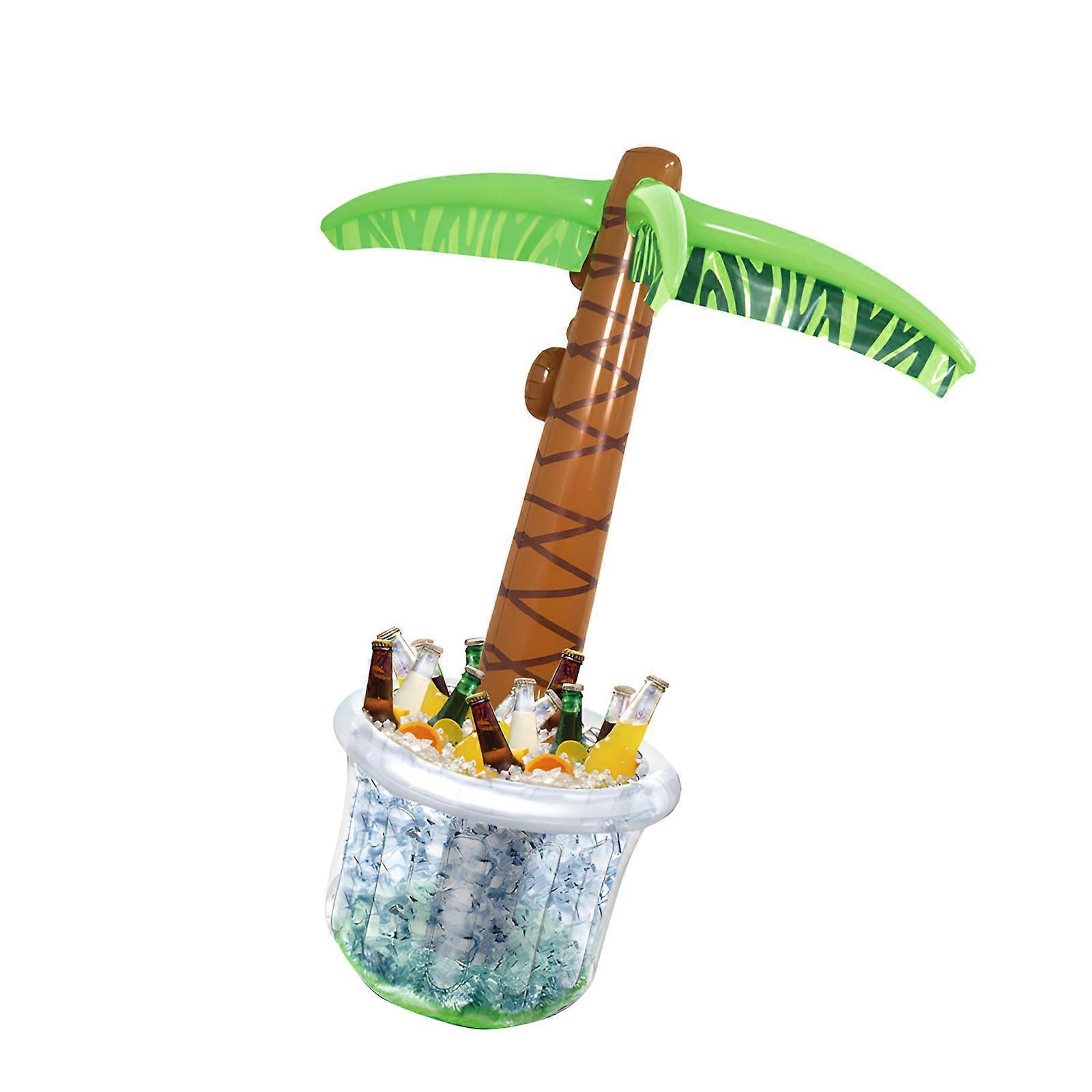Inflatable Coconuts Tree Ice Bucket With Big Storage For Summer Pool Fun From PVC Multicolor