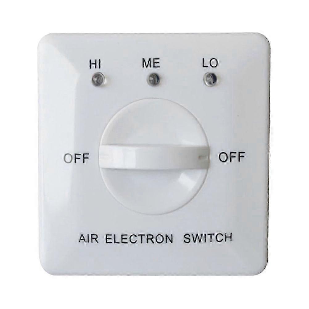 Panel Fan Controller Fan Coil Three-speed Control Central Air Conditioning (White)