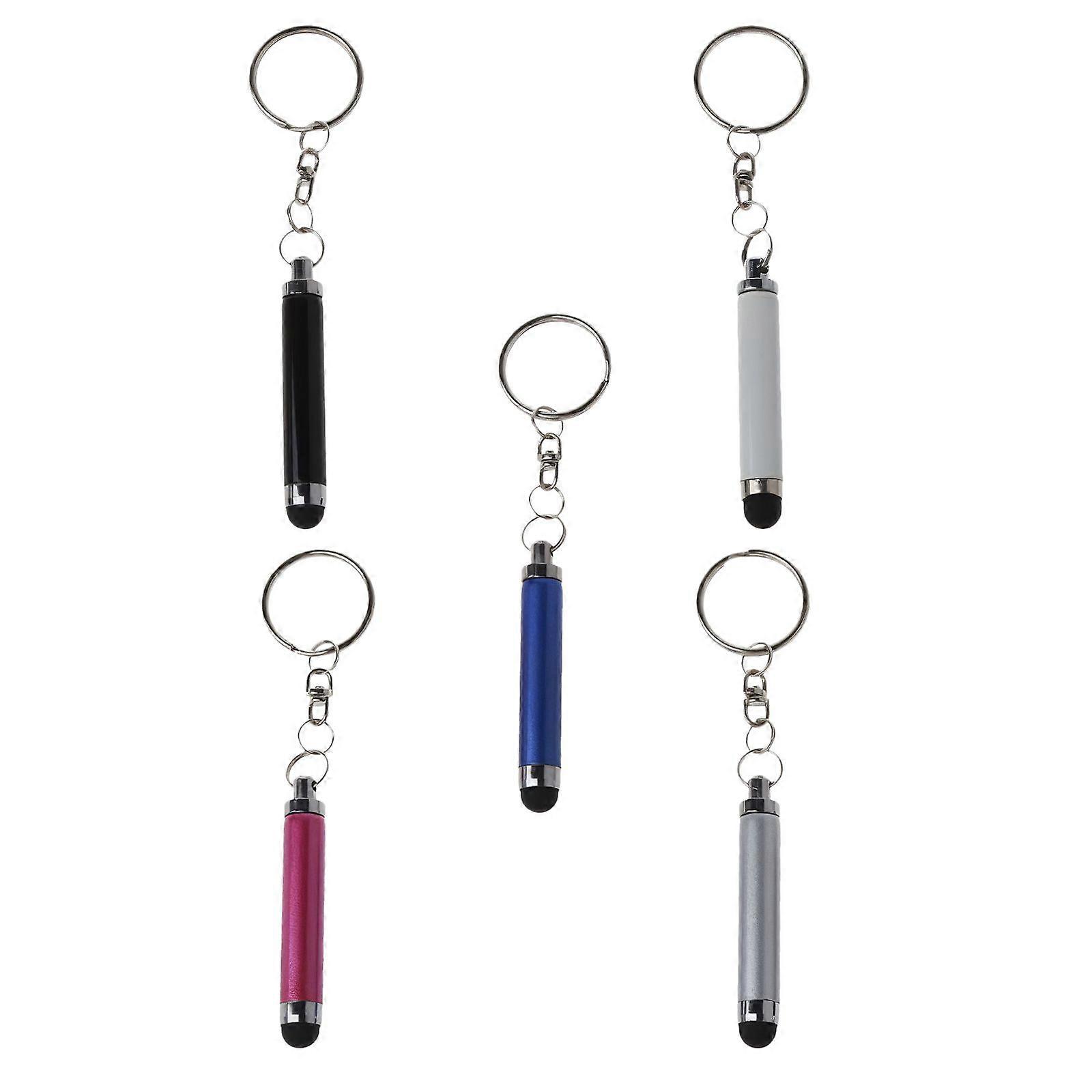 5pcs Keychain Stylus Pens Capacitive Touch Screen Styluses (Assorted Color)