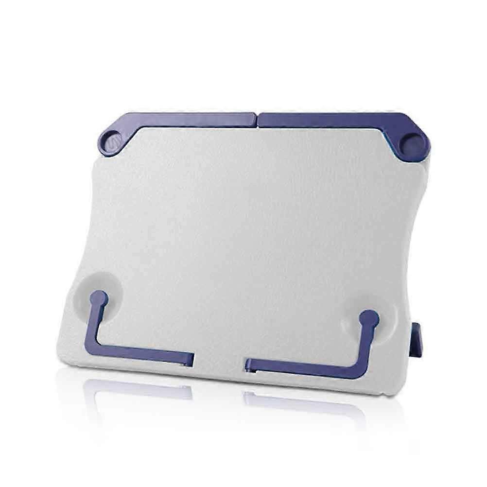 Adjustable Foldable Book Stand for Reading with Page Holders, Cookbook and Tablet Holder White