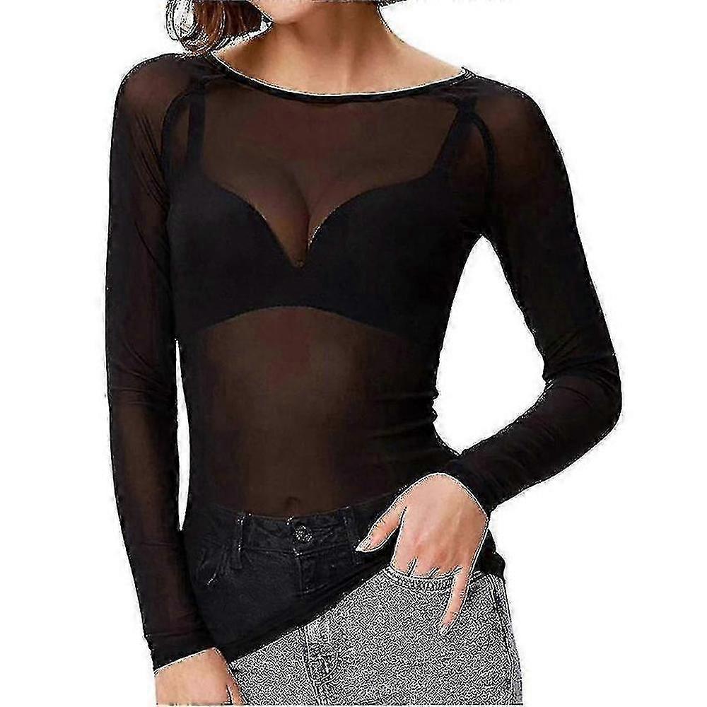 Women's Long Sleeve Seamless Mesh Top