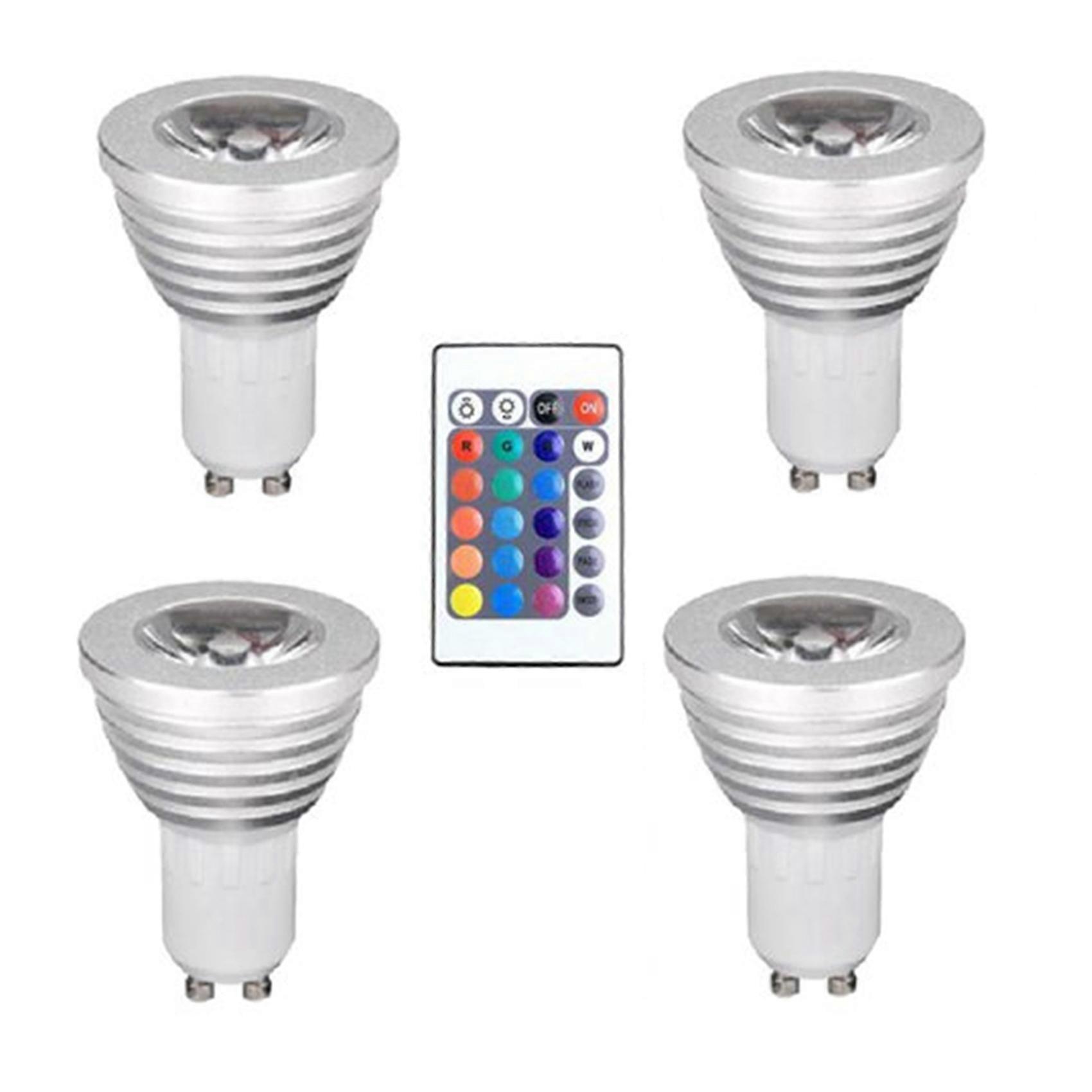 12pcs GU10 Bulbs and 1remote Control with Memory Function 4dynamic Lighting Modes Spotlight 17colors Changeable