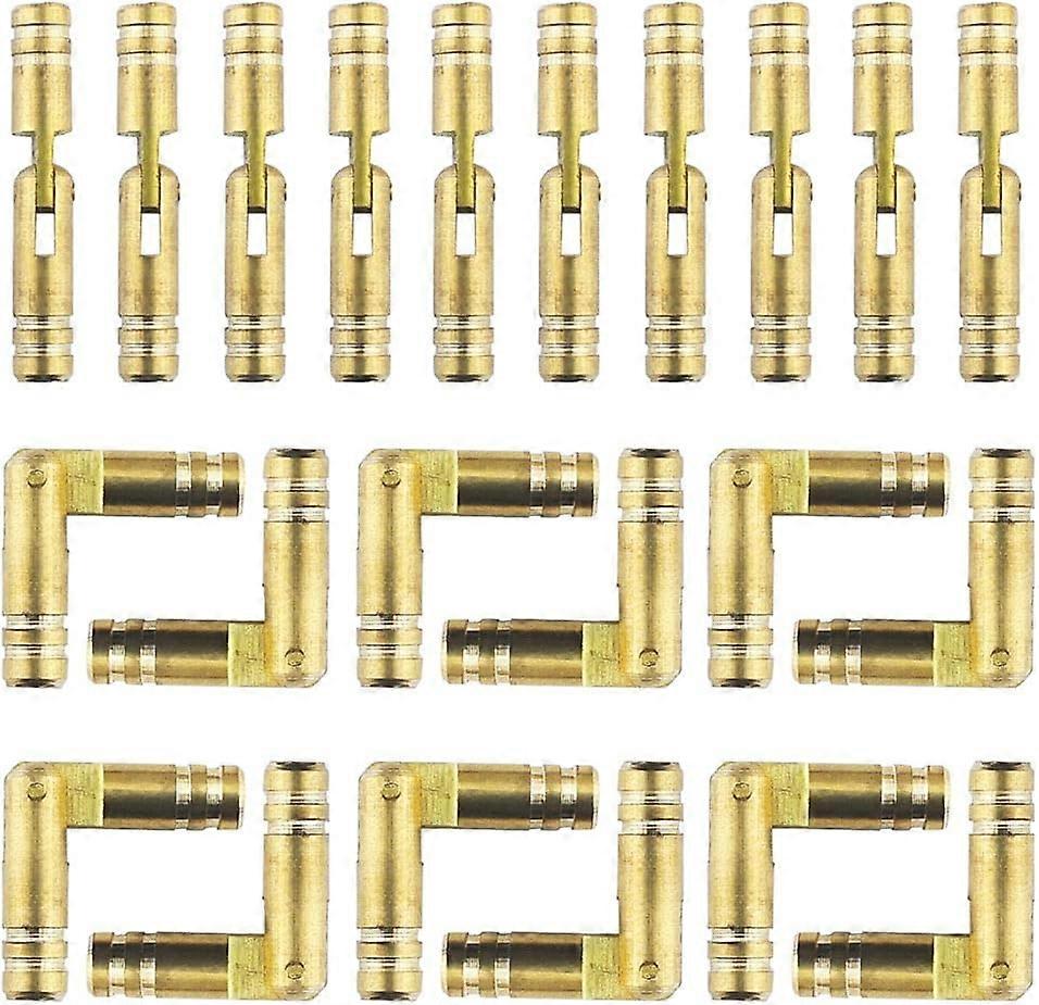 Mini concealed brass hinges - 30 pieces