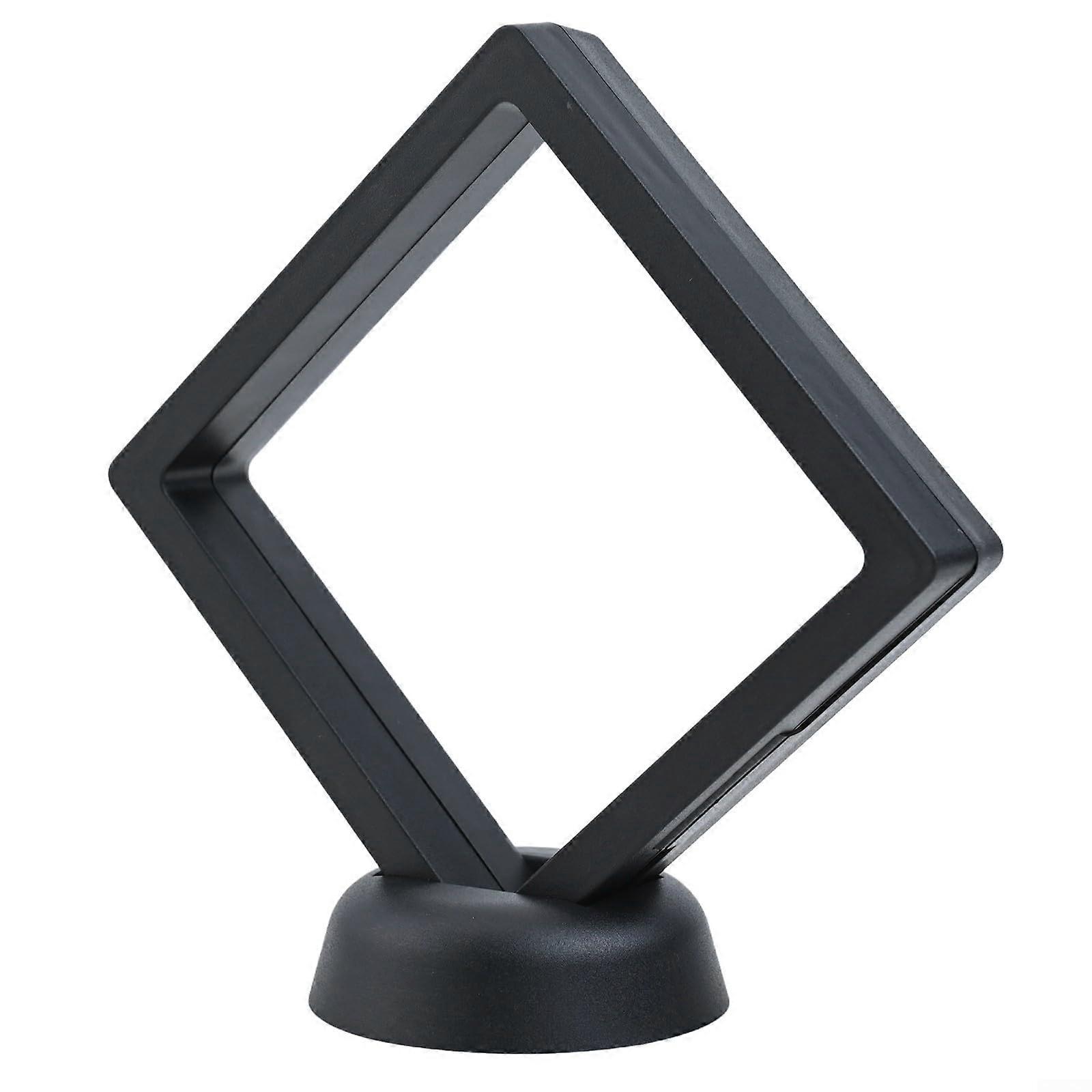 Black 3D Floating Coin Display Frame with Clear MultiAngle View for Medals and Collectibles